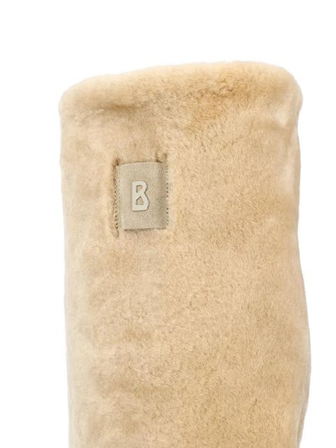 BOGNER shearling logo-detail boots - Neutrals