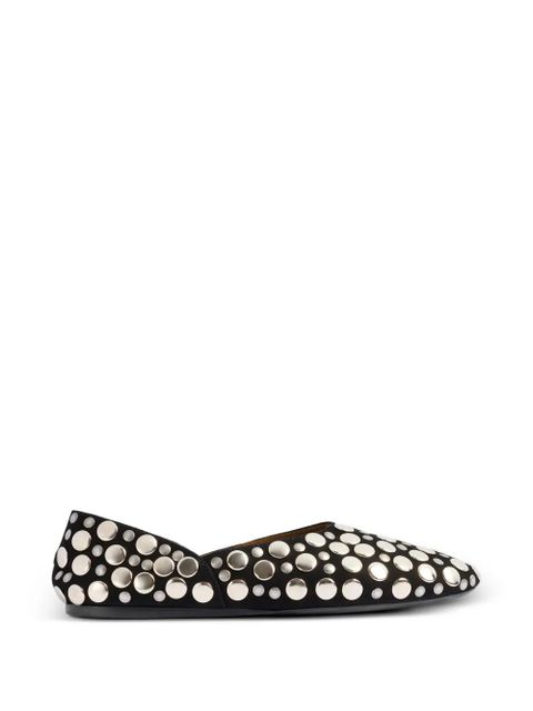 KHAITE Jane studded ballet flats - Black - zdjęcie produktu nr 1