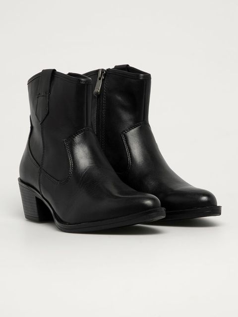 Marco Tozzi - Kowbojki skórzane - zdjęcie produktu nr 2