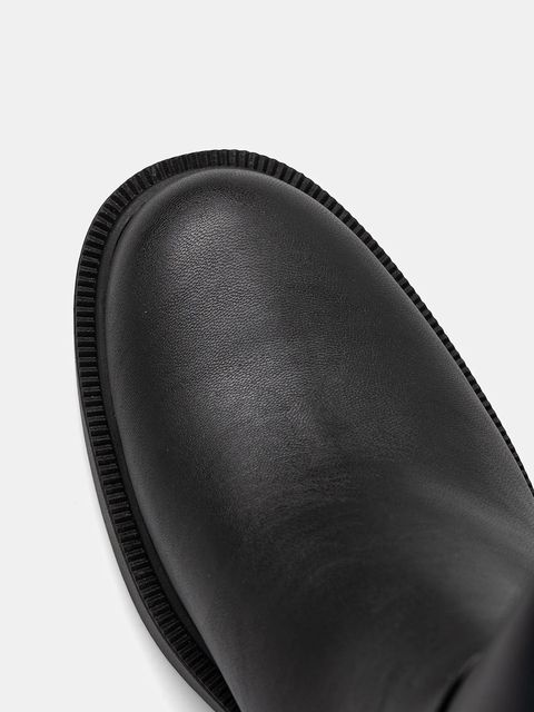 Guess kozaki FYZA damskie kolor czarny na płaskim obcasie FLFFYZ ELE11