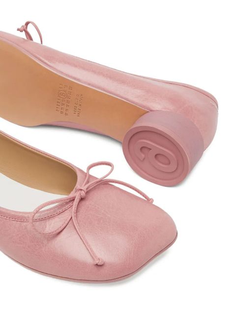 MM6 Maison Margiela bow block-heel pumps - Pink