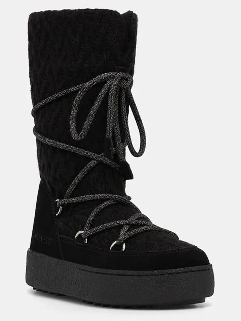 Moon Boot śniegowce MB X GIR LTRACK KNIT kolor czarny 80D2450230-N001 - zdjęcie produktu nr 1