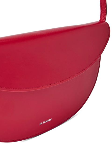Jil Sander medium Coin curved-flap leather shoulder bag - Red
