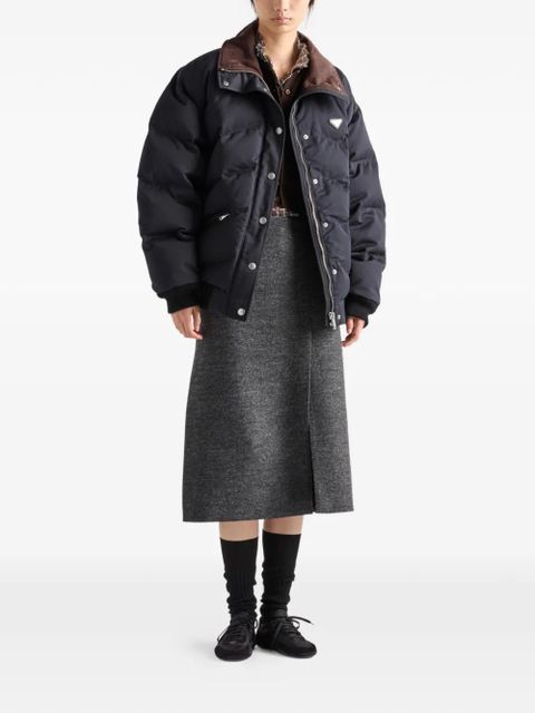 Prada medium-weight compact poplin down jacket - Blue - zdjęcie produktu nr 2