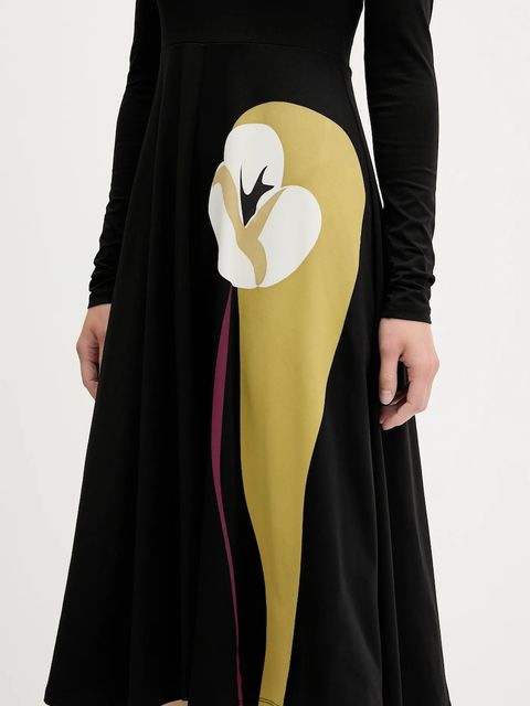 Desigual sukienka LIRIO kolor czarny 25WWVK29