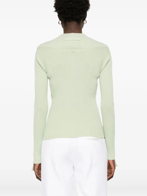 Victoria Beckham ribbed top - Green - zdjęcie produktu nr 2