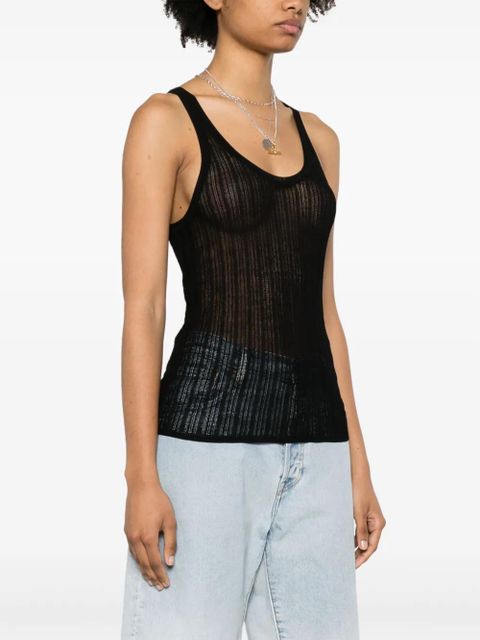 ISABEL MARANT Dorsia open-knit top - Black