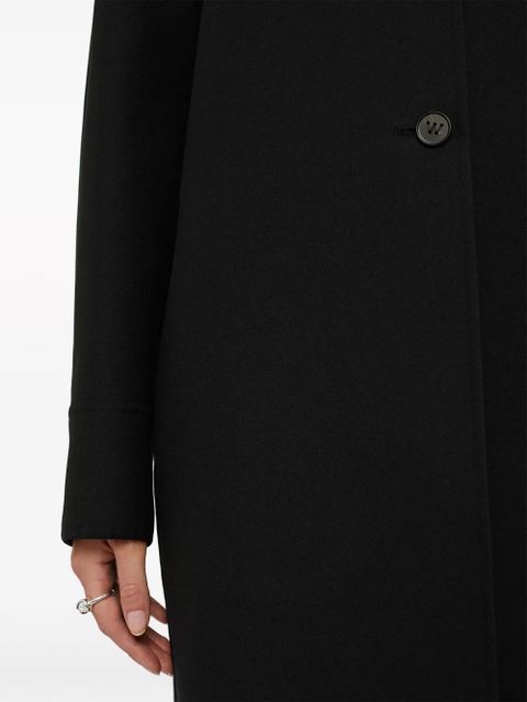 Jil Sander asymmetric-hem cotton coat - Black