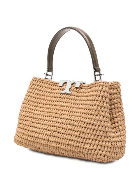 Tory Burch mini Eleanor straw tote bag - Neutrals