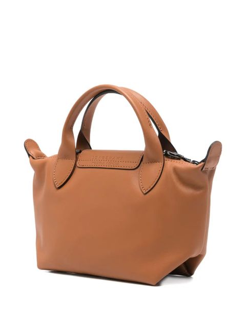 Longchamp Le Pliage Xtra XS leather tote bag - Brown