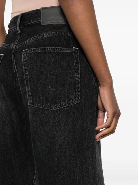 Acne Studios 2022F high-rise wide-leg jeans - Black