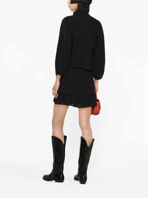 MARANT ÉTOILE Idris ruffle-smocked blouse - Black