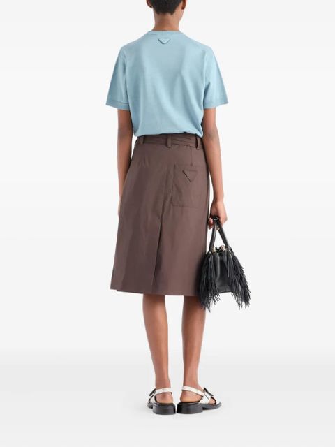 Prada crew-neck cotton sweater - Blue