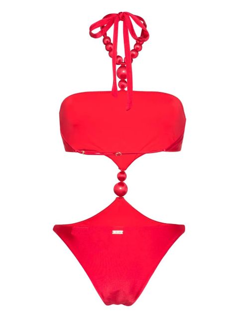 Cult Gaia Caitriona beaded swimsuit - Red - zdjęcie produktu nr 2