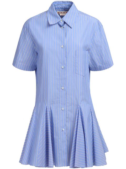 Marni striped shirt mini dress - Blue - zdjęcie produktu nr 1