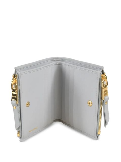 Miu Miu matelasse zip-around wallet - Grey - zdjęcie produktu nr 2