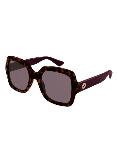 Gucci Eyewear oversize-frame sunglasses - Brown - zdjęcie produktu nr 2