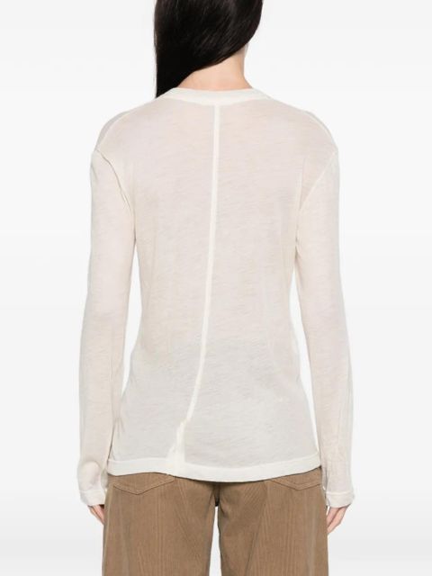 The Row Amia long-sleeve top - Neutrals