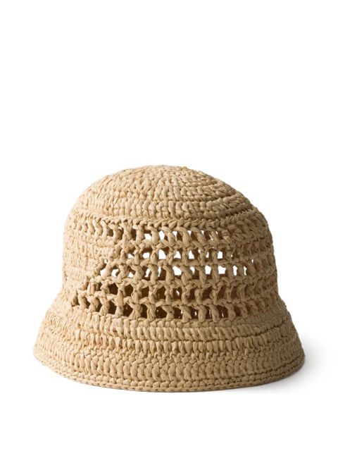 Prada crochet bucket hat - Neutrals - zdjęcie produktu nr 1