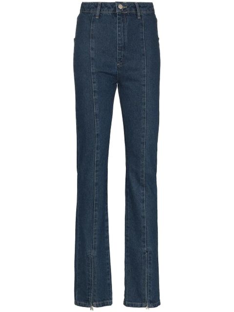 ROTATE BIRGER CHRISTENSEN Jada zip-ankle flared jeans - Blue - zdjęcie produktu nr 1