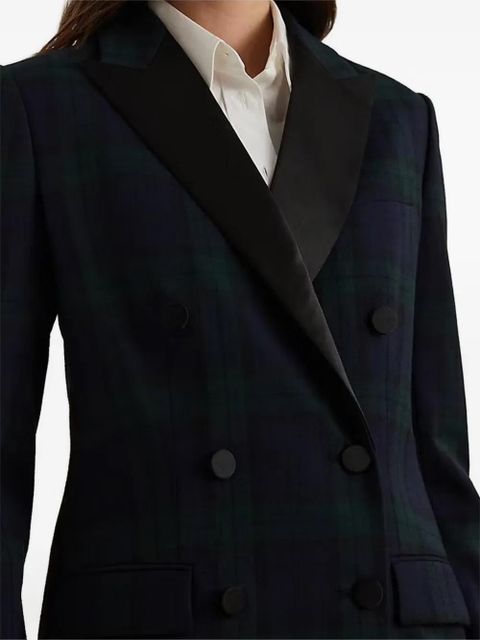 Lauren Ralph Lauren double-breasted checked blazer - Green