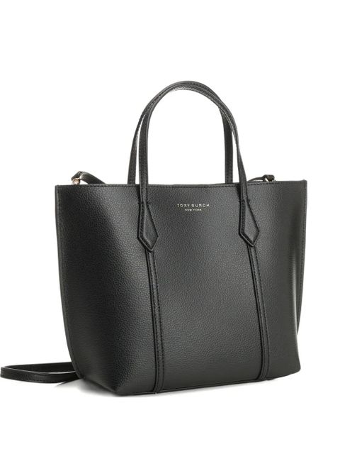 Tory Burch small Perry pebbled leather tote bag - Black