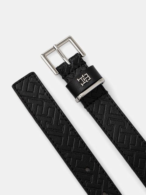Tommy Hilfiger pasek skórzany damski kolor czarny AW0AW17753 - zdjęcie produktu nr 2