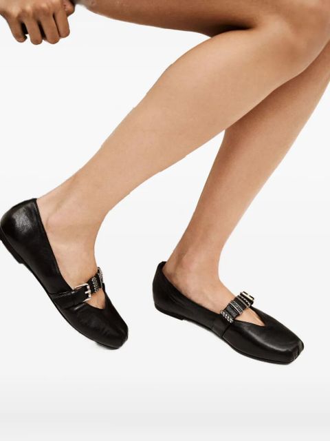 Ba&Sh Cherkane buckle ballet flats - Black