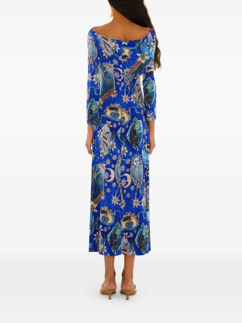 FARM Rio twisted print dress - Blue