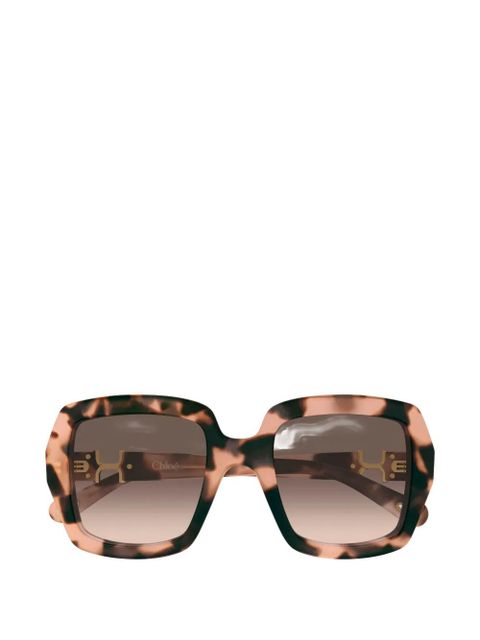 Chloé Eyewear oversized square-frame sunglasses - Brown - zdjęcie produktu nr 1