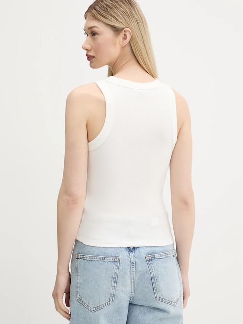Tommy Jeans top kolor biały DW0DW20920