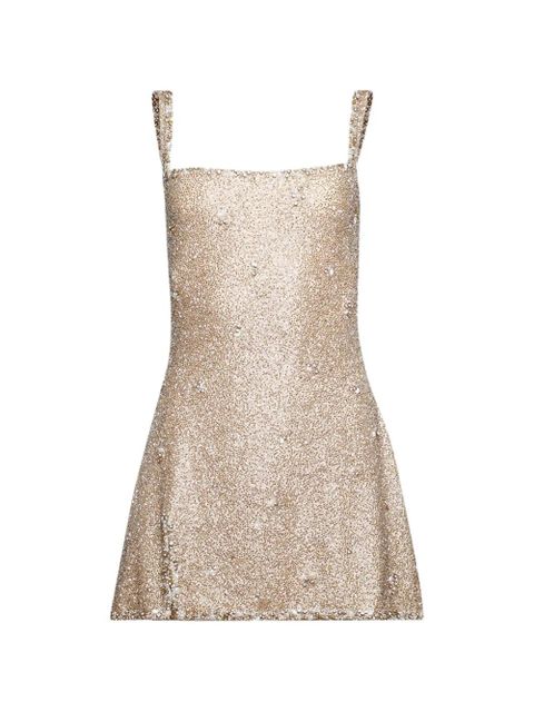 Clio Peppiatt sleeveless mini dress - Gold - zdjęcie produktu nr 1