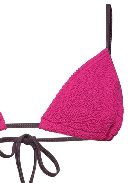 Bond-eye contrast-trim triangle bikini top - Pink - zdjęcie produktu nr 2