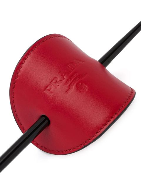 Prada logo stick barette - Red