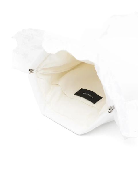 Simone Rocha broderie-anglaise ruffled clutch bag - White
