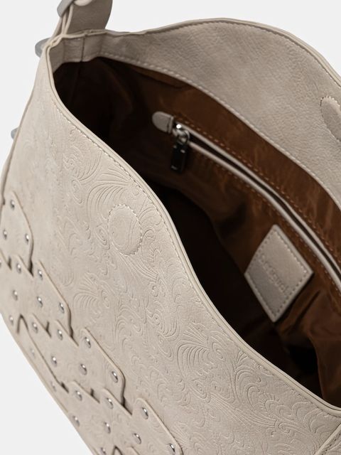 Desigual torebka NEW PATCH 2 PIEDRA kolor beżowy 25WAXPBR