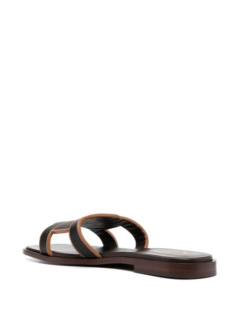 Tod's leather logo strap sandals - Black - zdjęcie produktu nr 2