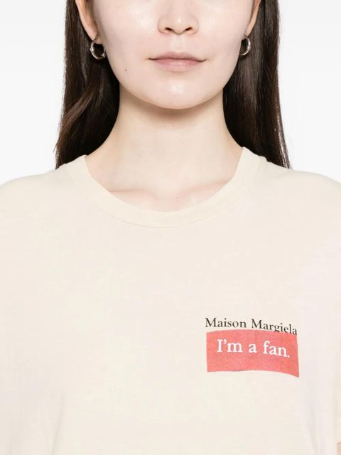 Maison Margiela logo patchT-shirt - Neutrals