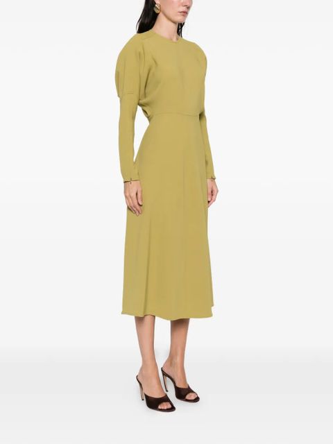 Victoria Beckham Dolman long-sleeve midi dress - Green