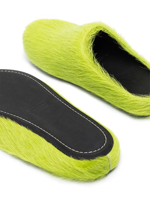 Marni round-toe calf-hair mules - Green - zdjęcie produktu nr 2
