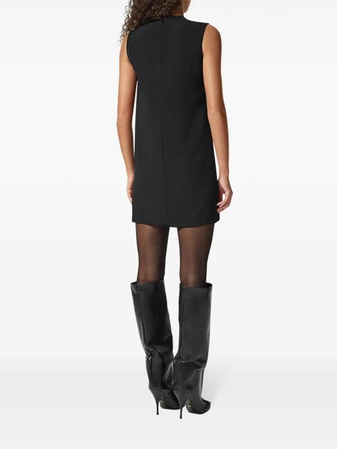 Versace Safety Pin satin midi shirt dress - Black