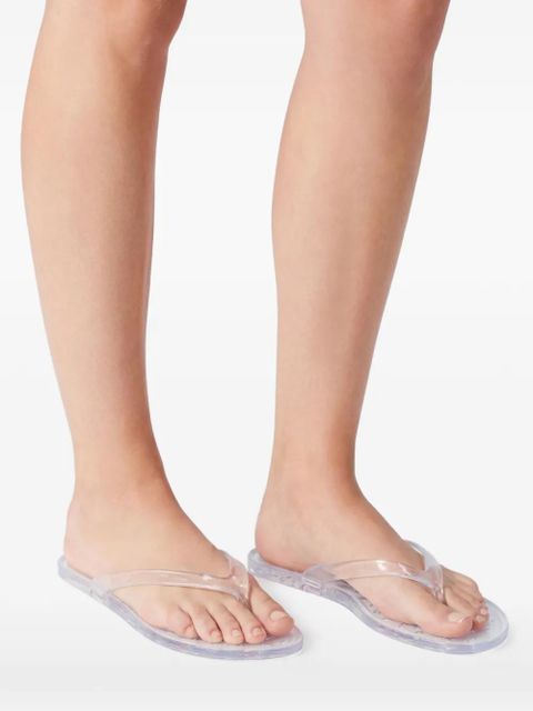 Ancient Greek Sandals transparent-design flip flops - White