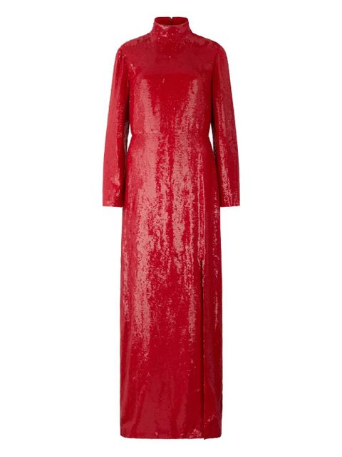 Valentino Garavani sequin slit maxi dress - Red - zdjęcie produktu nr 1