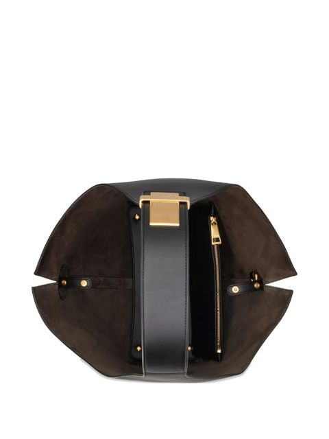 Tod's logo appliqué shoulder bag - Black