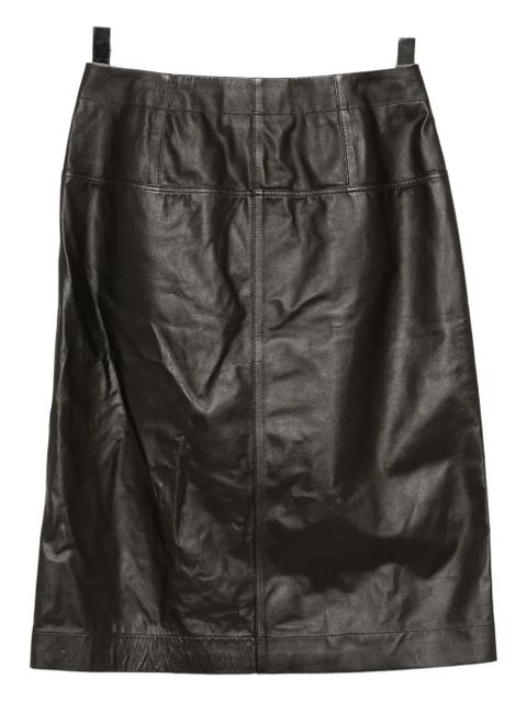 LEMAIRE leather skirt - Brown - zdjęcie produktu nr 2