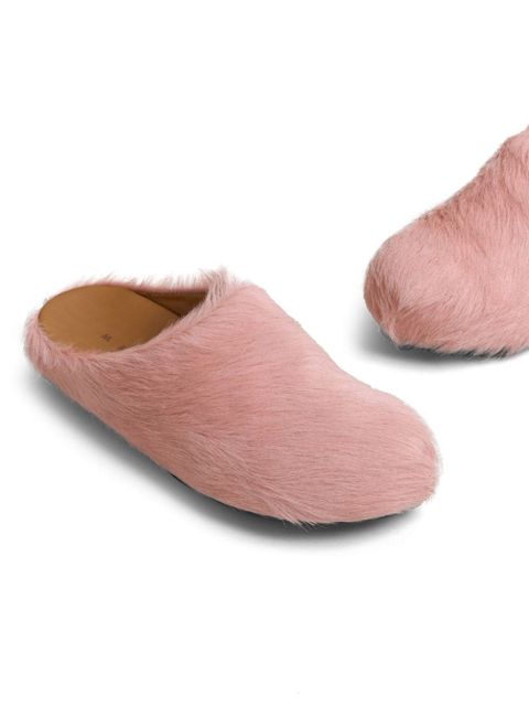 Marni hair calfskin mules - Pink