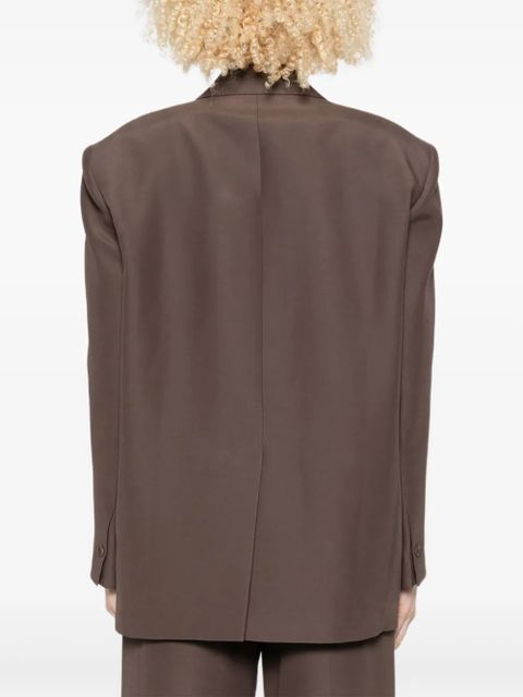 Weekend Max Mara single-button dropped-shoulder blazer - Brown