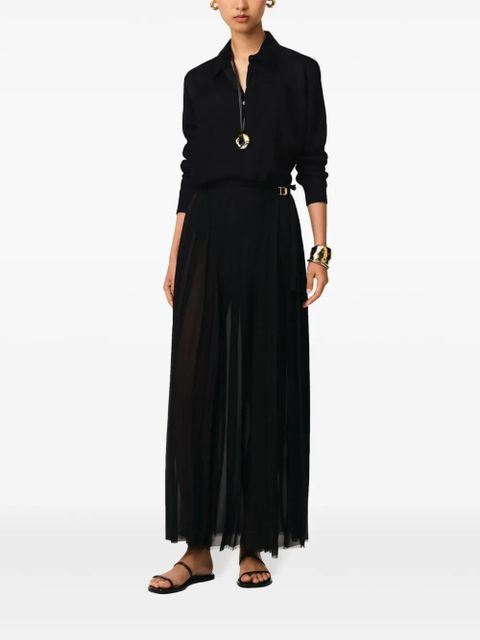 AMI Paris long-sleeved contrasted shirt - Black