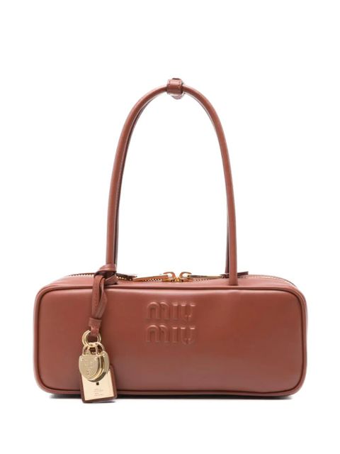 Miu Miu Beau leather tote bag - Brown - zdjęcie produktu nr 1