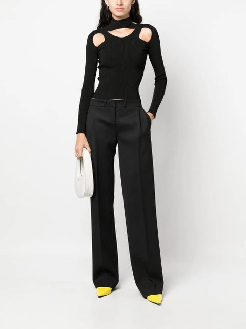 Coperni high-waist straight-leg trousers - Black